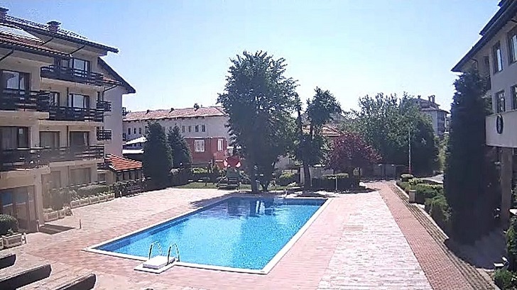 град Черноморец времето уеб камера на живо център, комплекс 'Марина', басейн хотели, Южното Черноморие