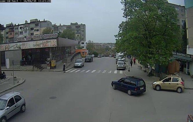 Добрич времето уеб камера онлайн на живо улица Христо Ботев, квартали улици, кръстовище трафик, снек бар Джеронимо, live online webcam
